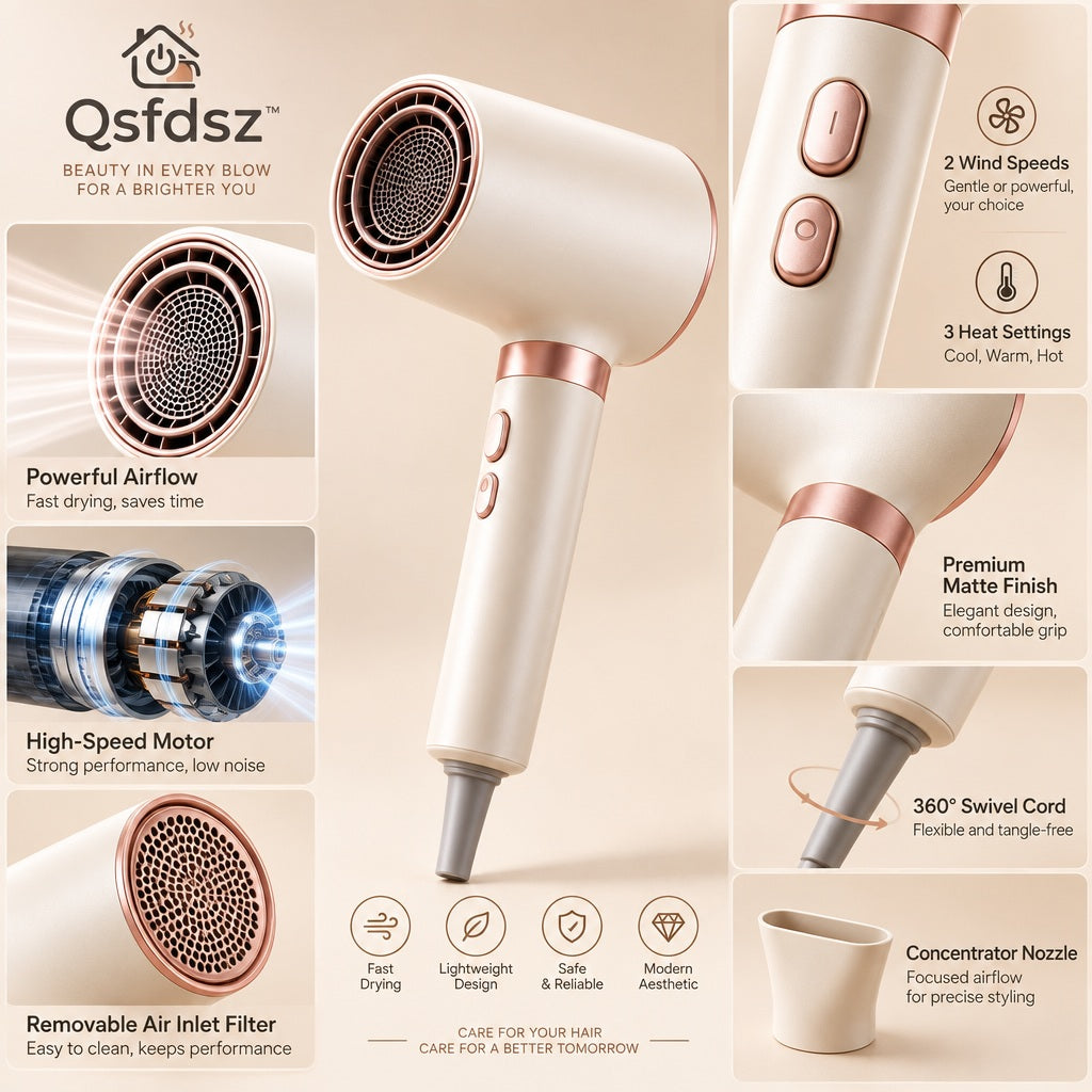 Qsfdsz™ Ionic High-Speed Blow Dryer — design details