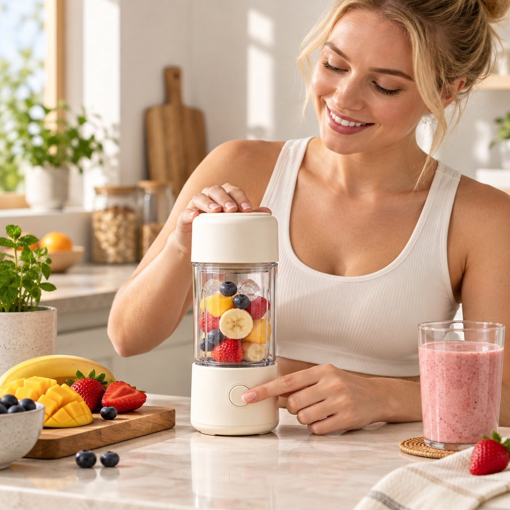 Qsfdsz™ Portable USB-C Blender, 20 oz Personal Size — lifestyle setting
