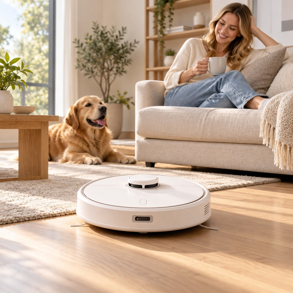 Qsfdsz™ Robot Vacuum Cleaner, 1600Pa Suction — lifestyle setting