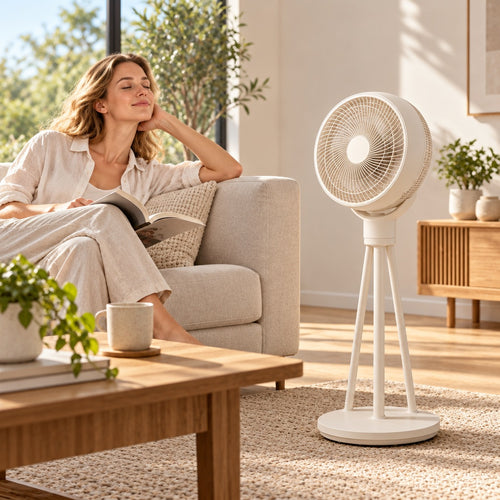 Qsfdsz™ 3-Speed Oscillating Circulation Fan — lifestyle setting